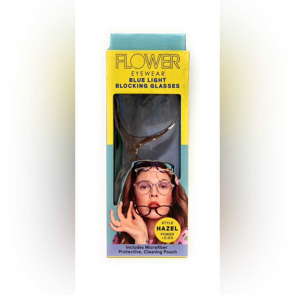 Flower Eyewear Blue Light Blocking Glasses, Style: Hazel Power: +0.00